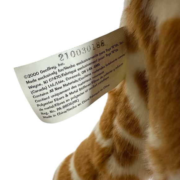 Vintage Geoffrey Giraffe Toys R Us 18 inch Talking Plush 2000 Stuffed Animal - Picture 7 of 10